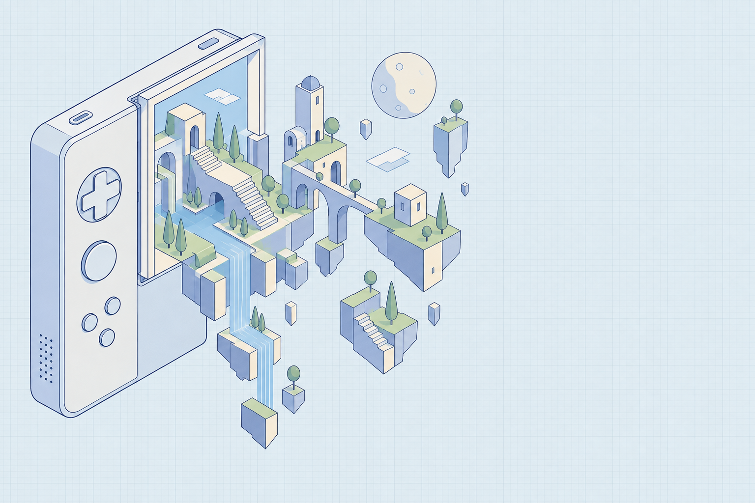 A handheld companion device opening a gateway into a fictional world