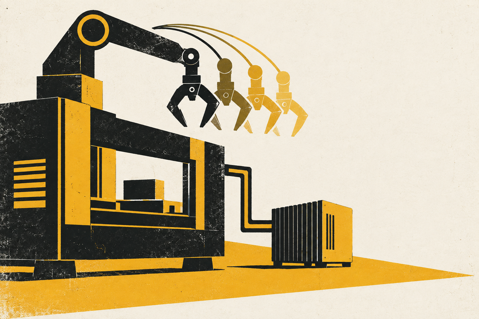 Factory machine and edge computer supporting a robotic task