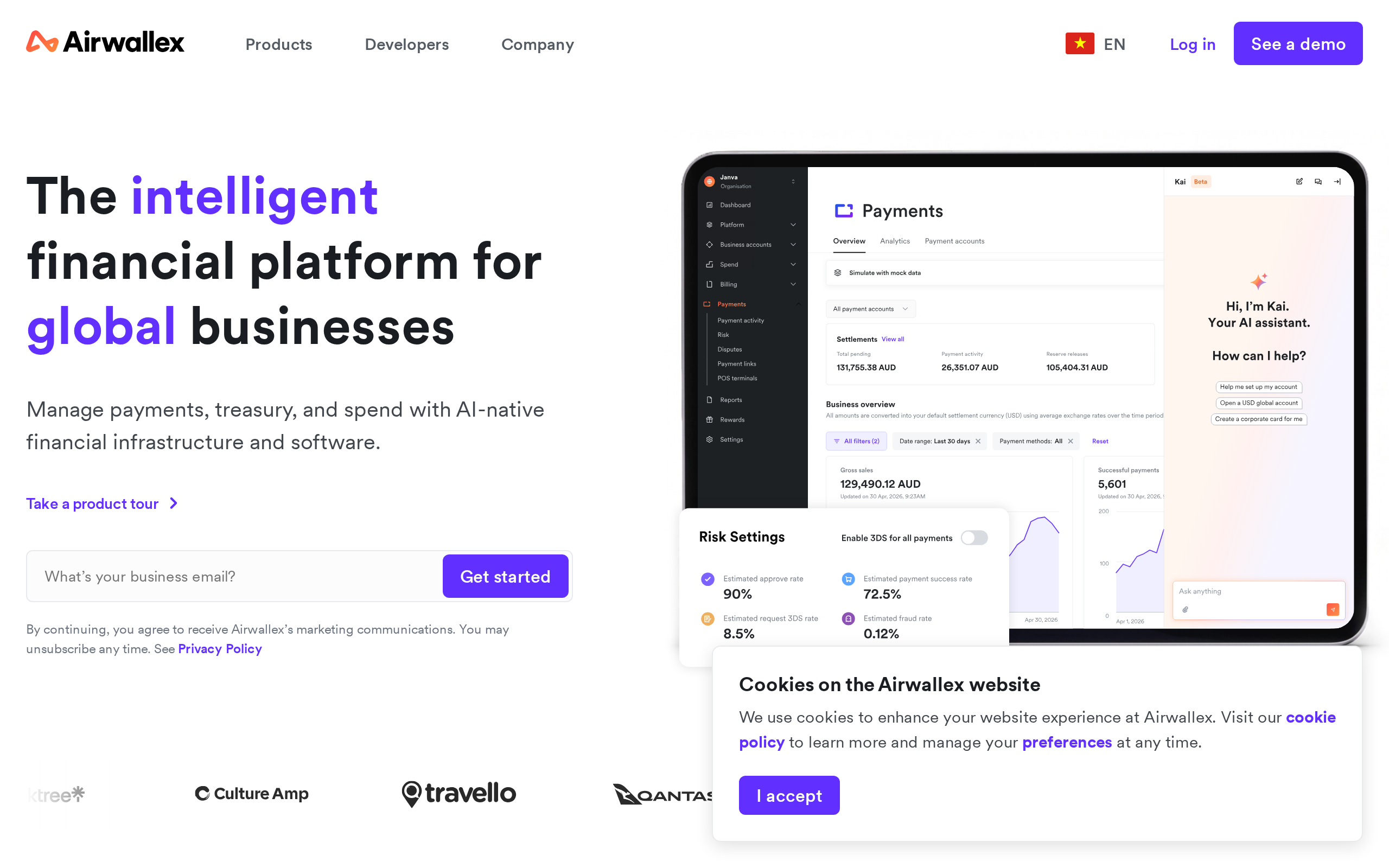 Airwallex, the payments platform whose finance agent the sources use as the strict case for permissioned action - its own site, August 2026.
