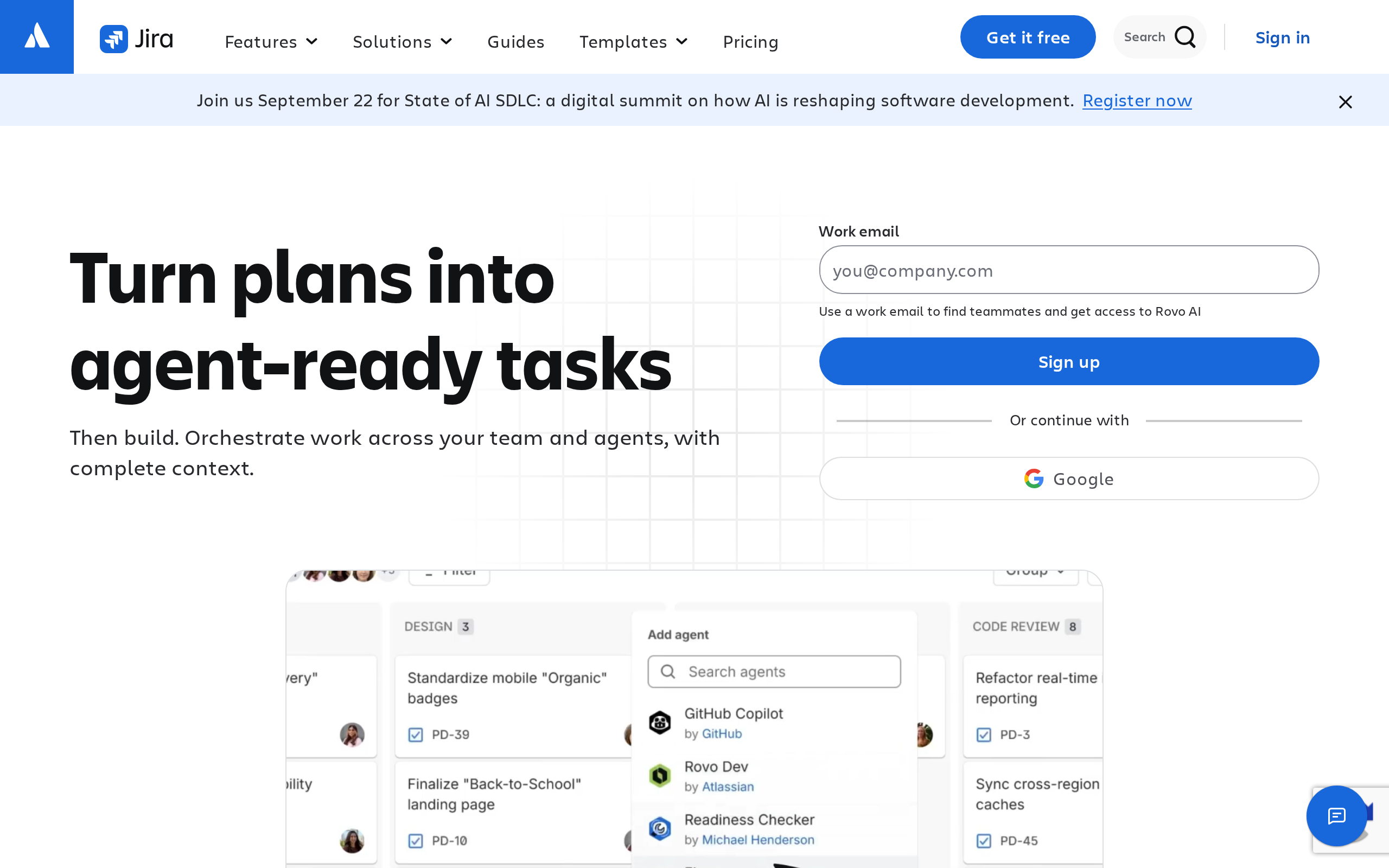Jira product home page